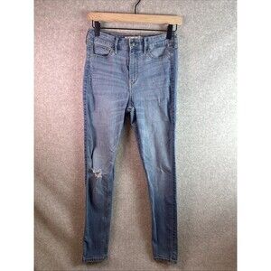 Hollister Women's High Rise Super Skinny Denim Jeans 5-Pocket Zip Button 3S